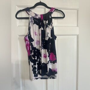 INC International Concepts Black and Pink Floral blouse